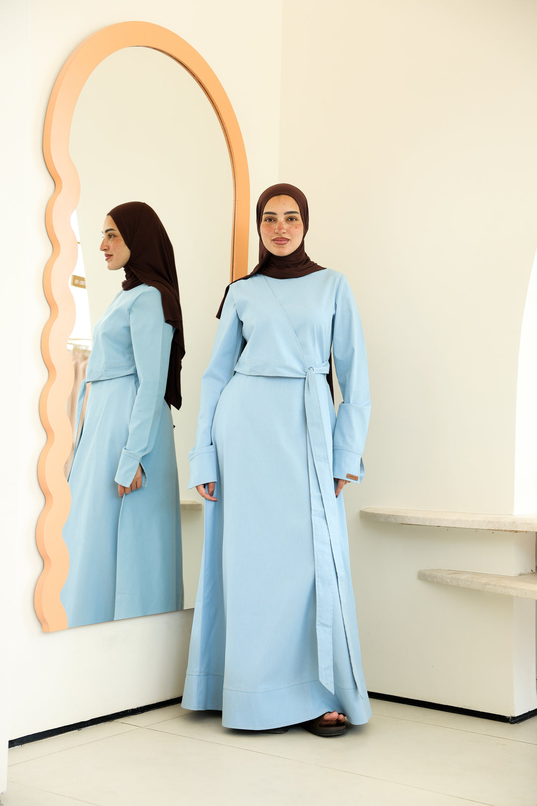 Cross Denim Dress