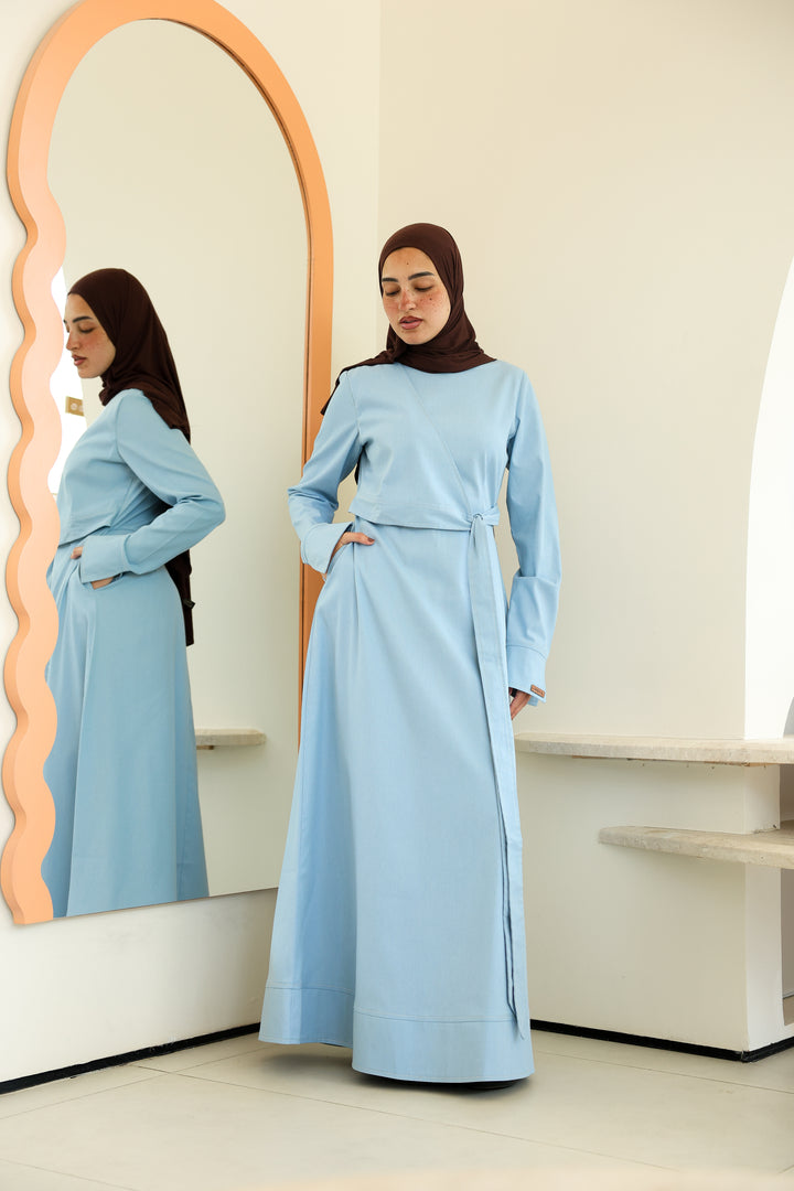 Cross Denim Dress