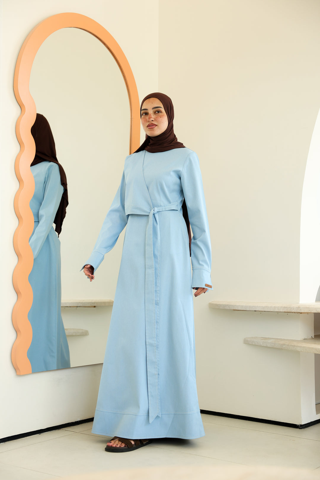 Cross Denim Dress