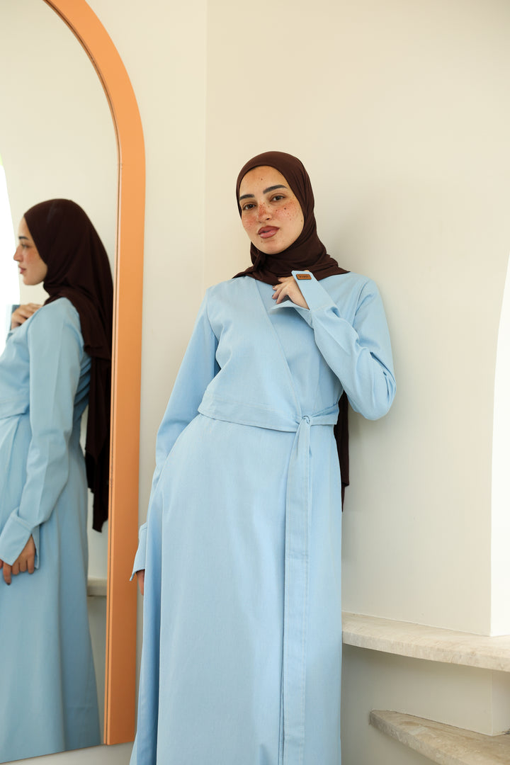 Cross Denim Dress
