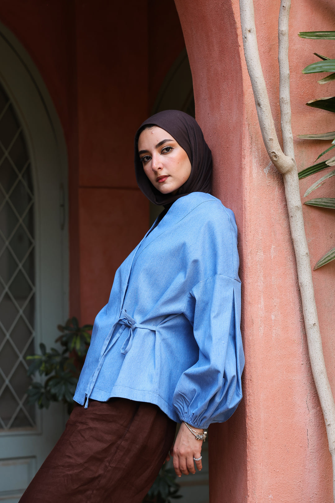 Shine Denim Blouse