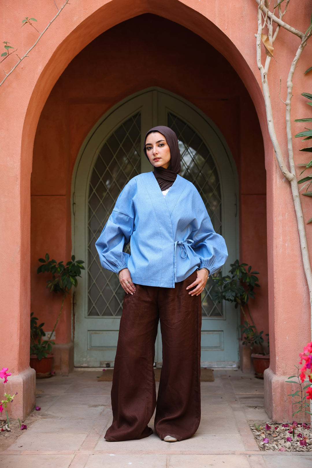 Shine Denim Blouse