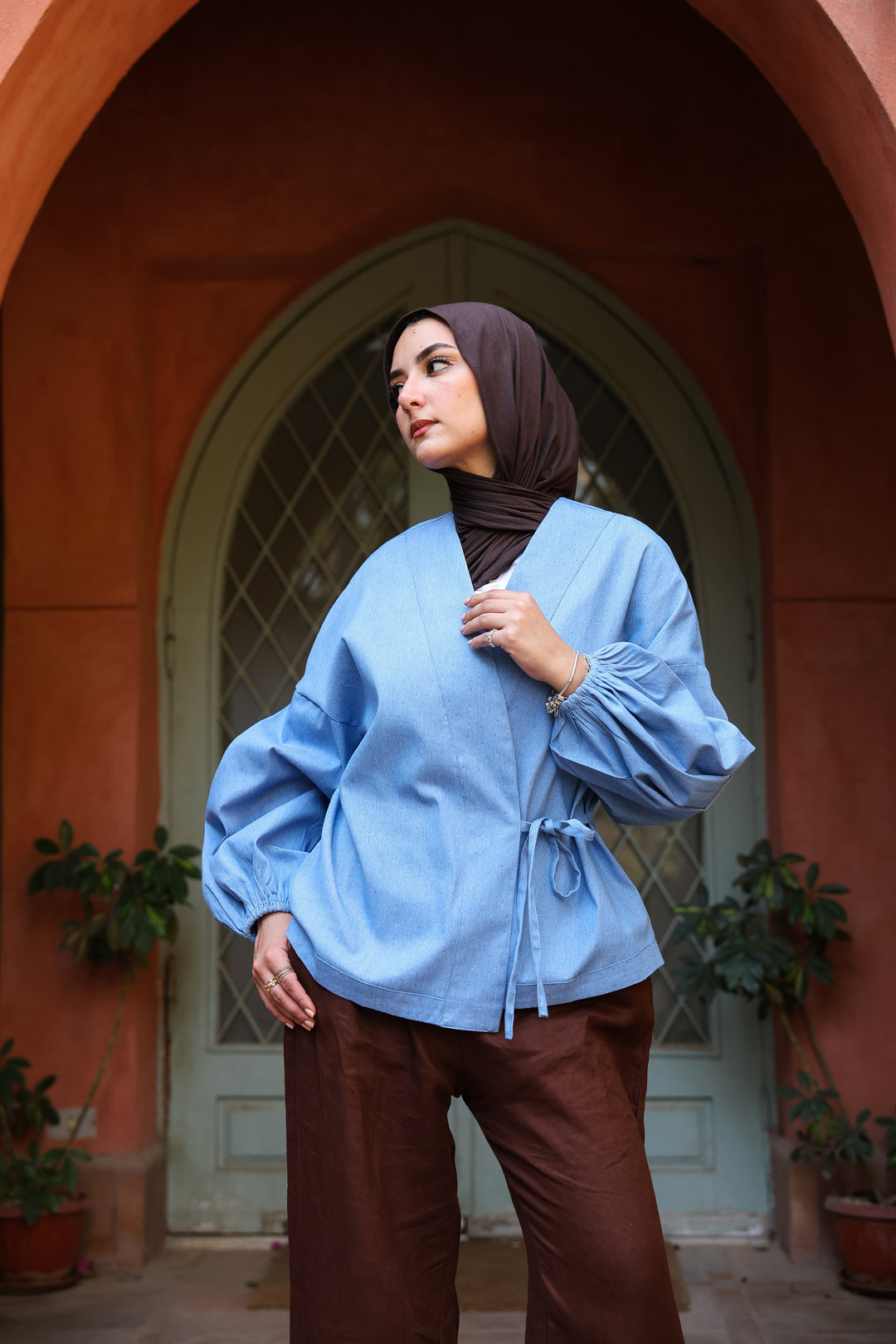 Shine Denim Blouse