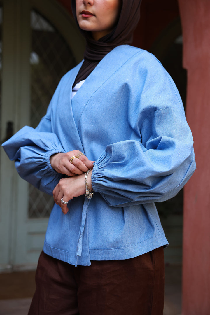 Shine Denim Blouse