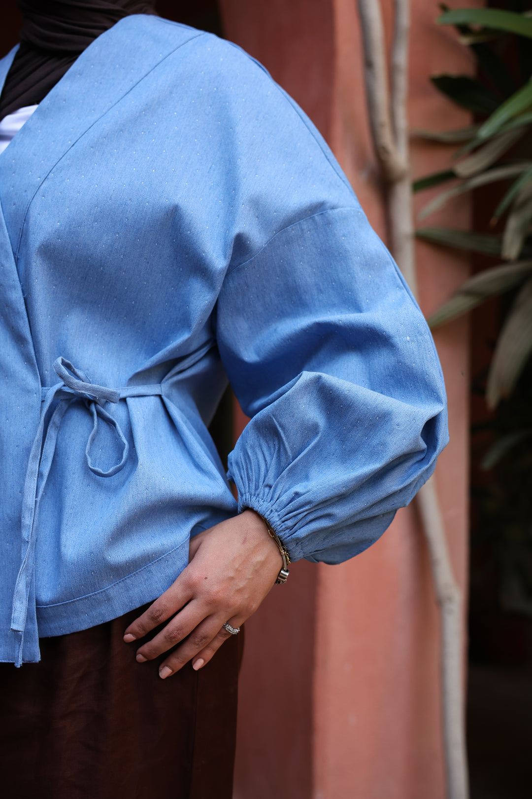 Shine Denim Blouse