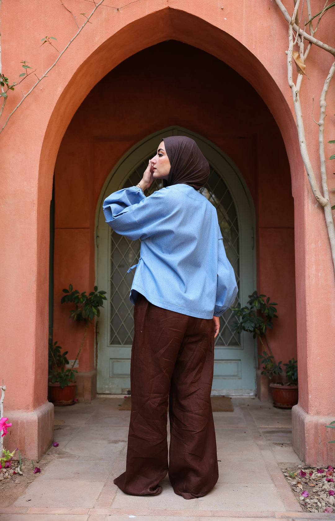 Shine Denim Blouse