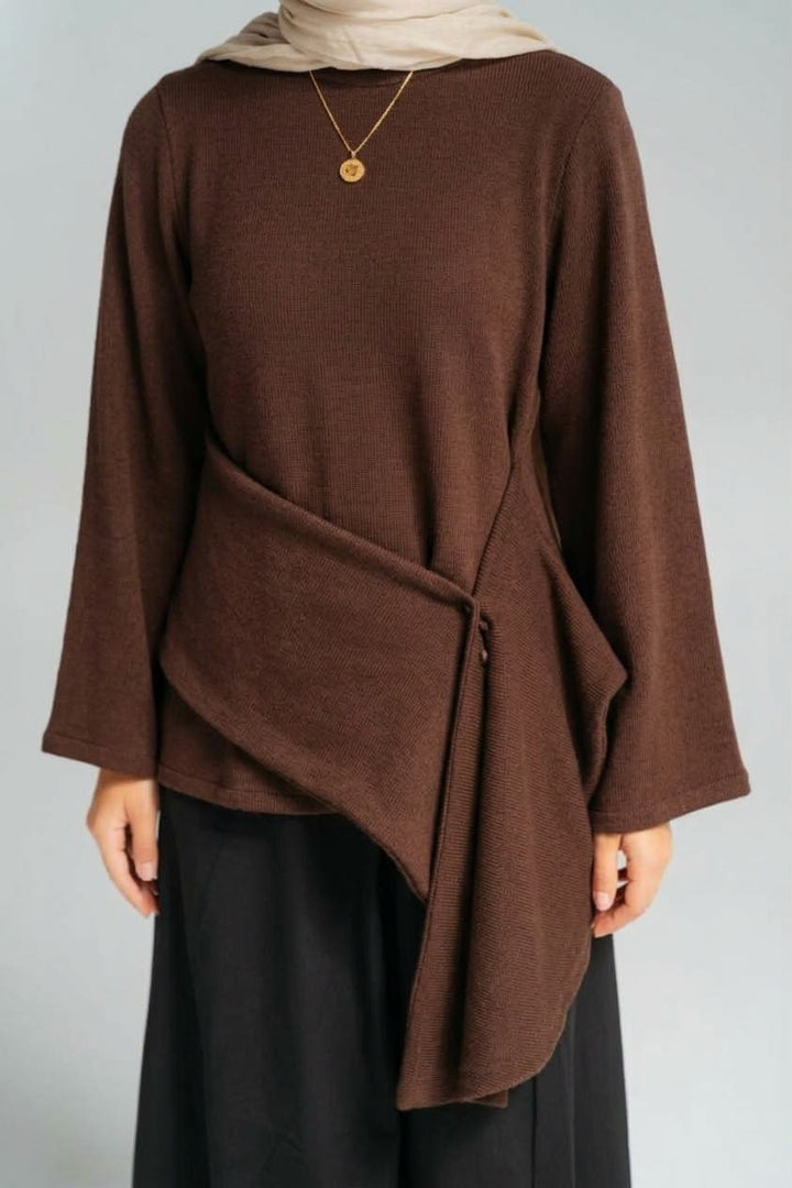 Warm brooch blouse