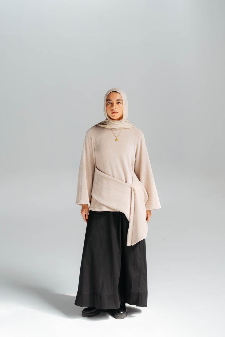 Warm brooch blouse