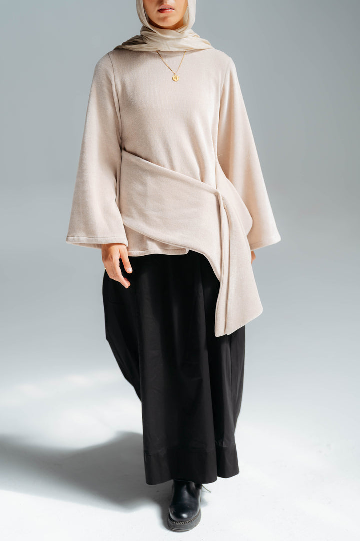 Warm brooch blouse