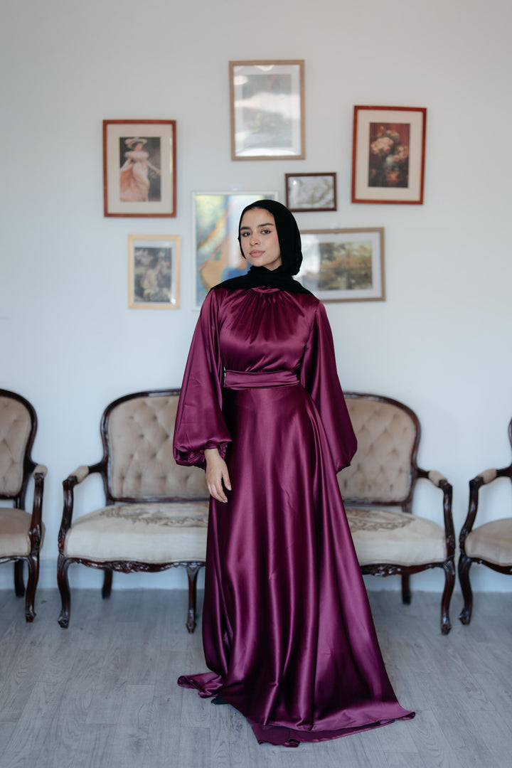 Satin Cloche Dress