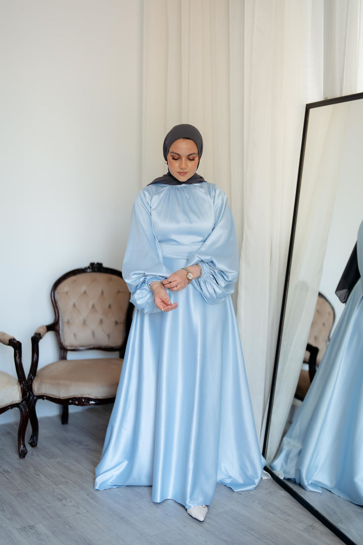 Satin Cloche Dress