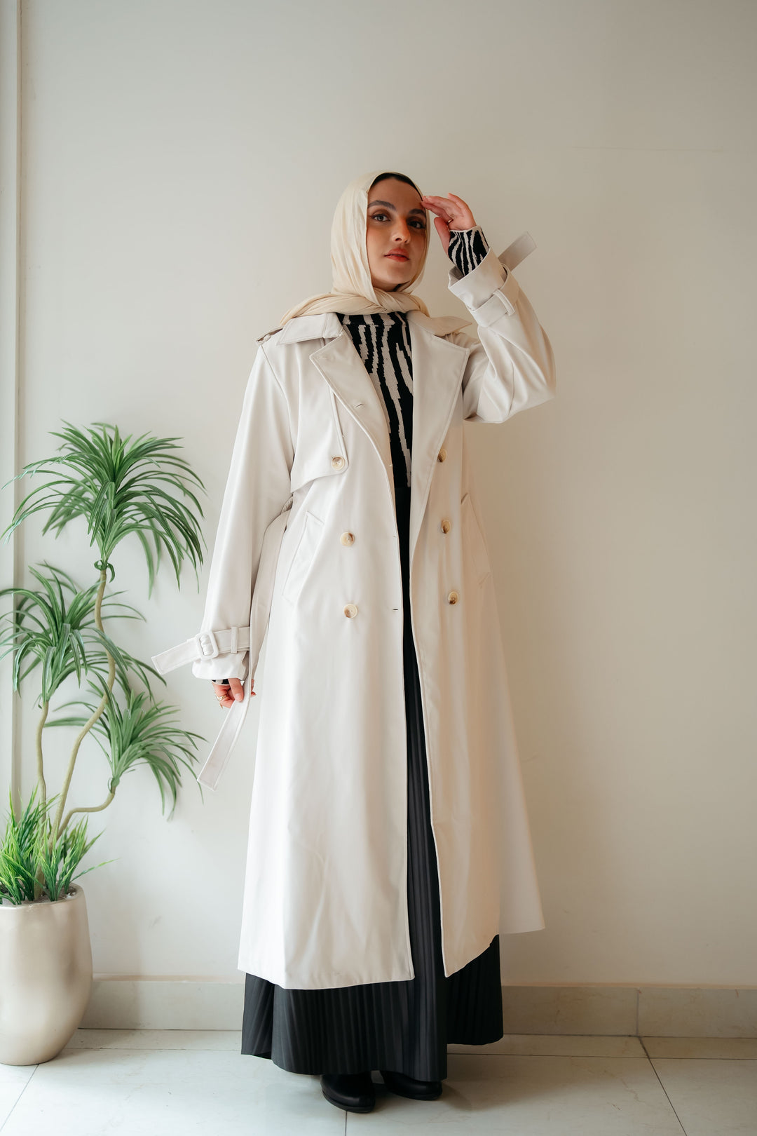 6 Buttons Trench Coat
