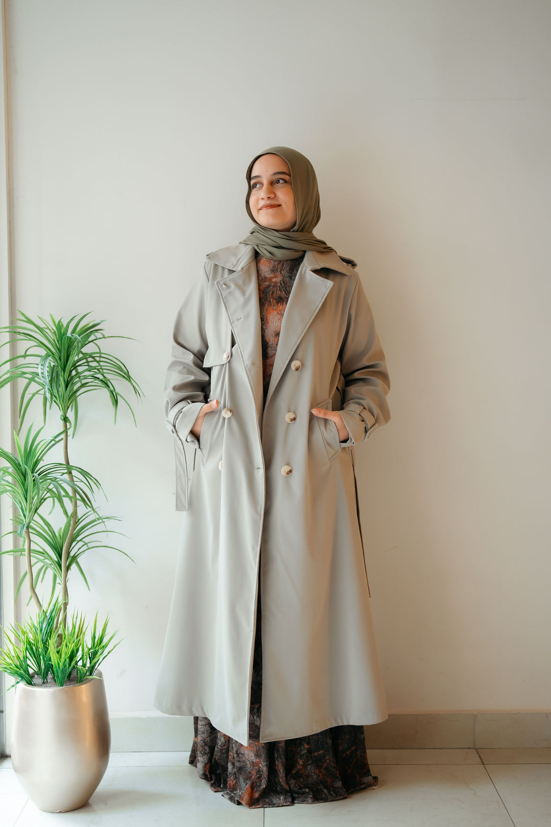 6 Buttons Trench Coat