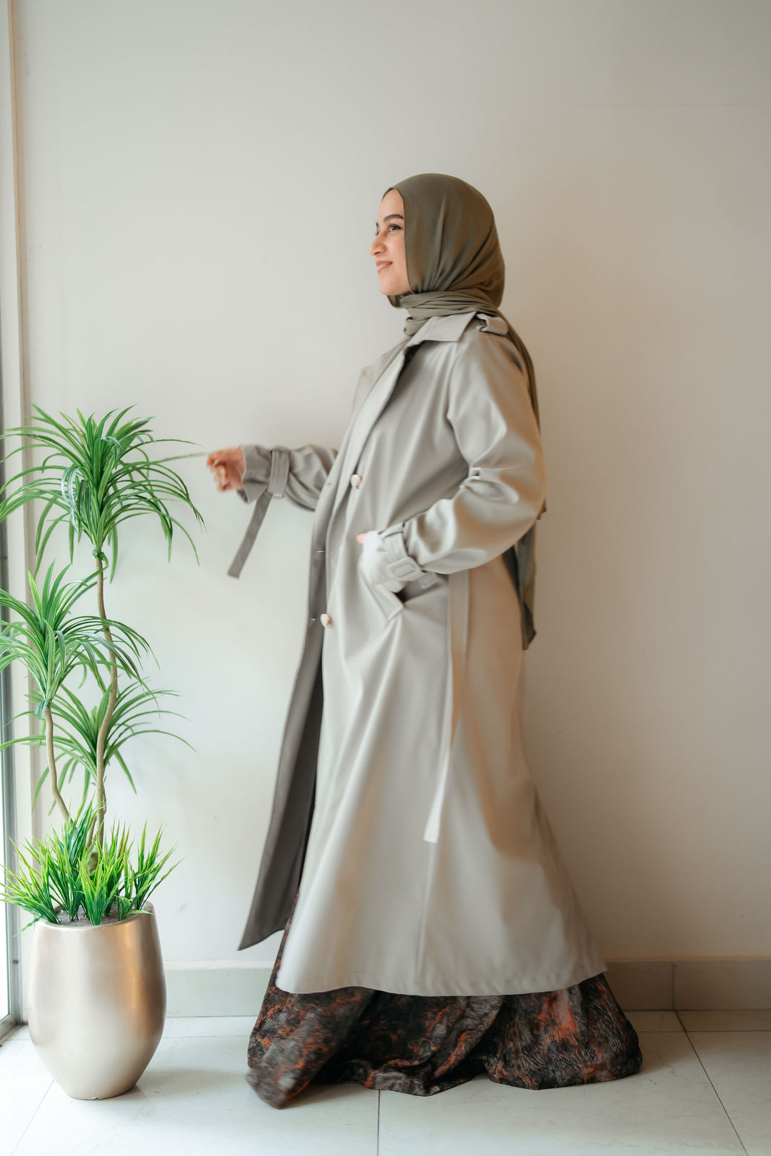 6 Buttons Trench Coat