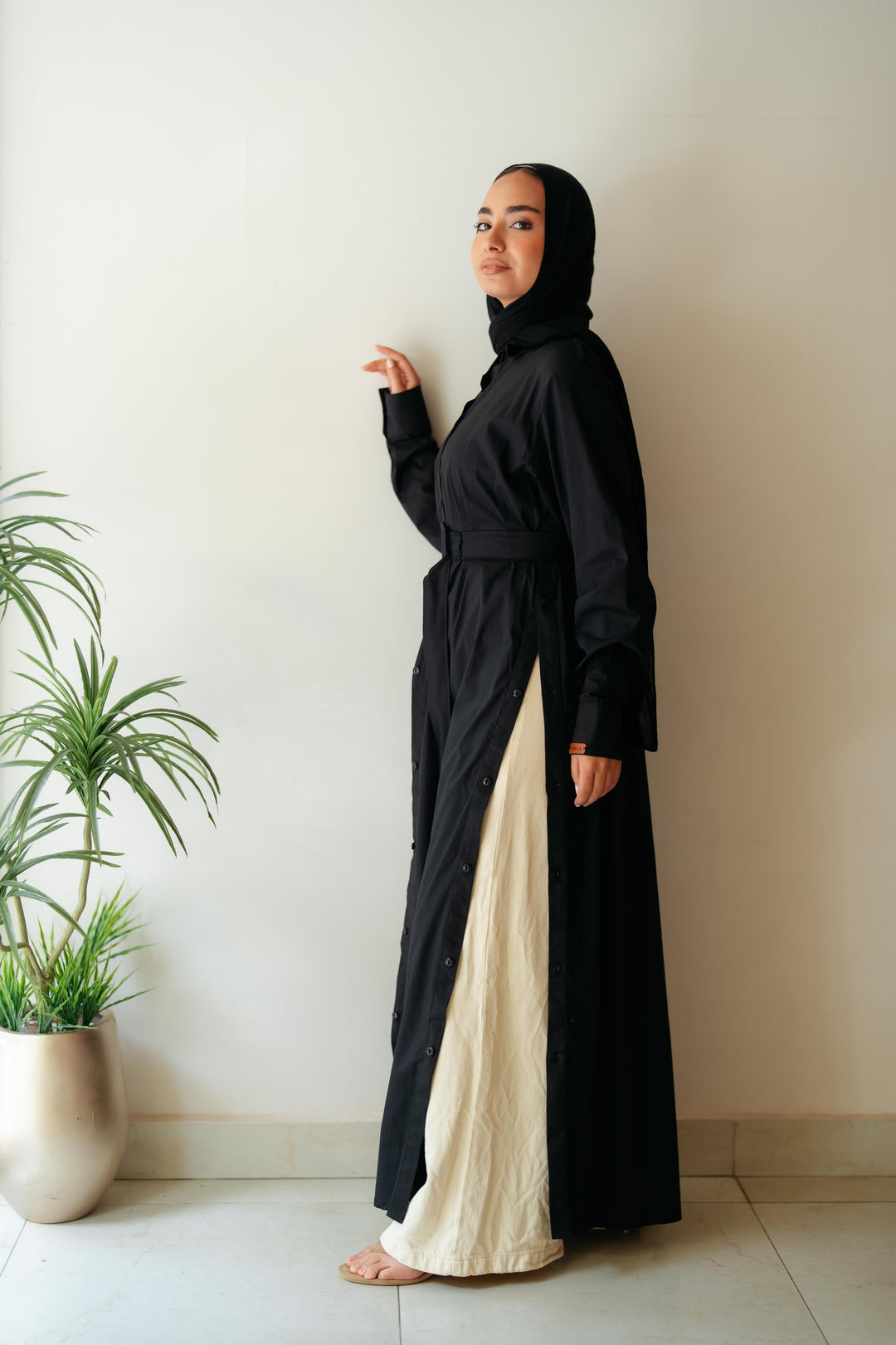 Double Side Buttons Dress