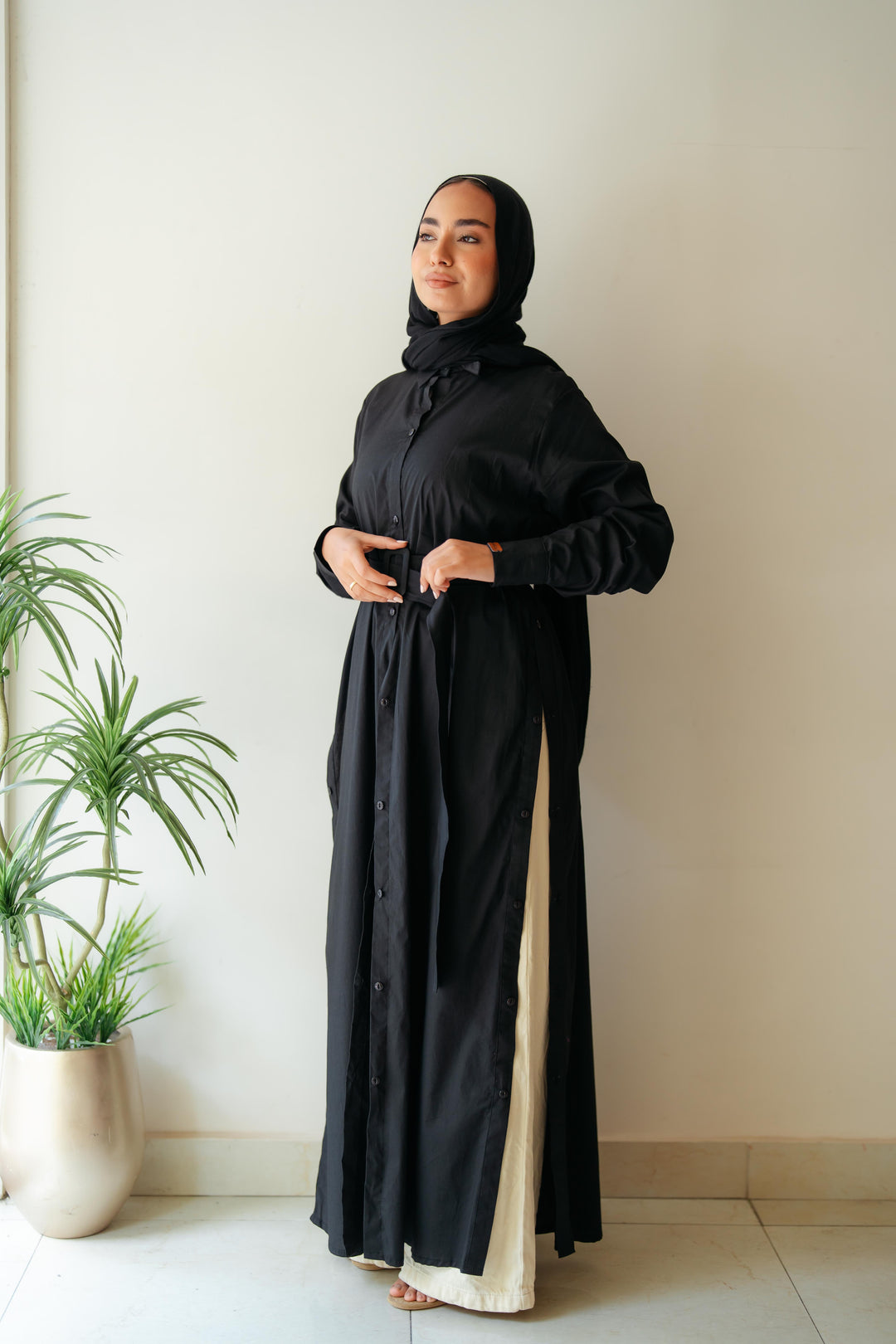 Double Side Buttons Dress