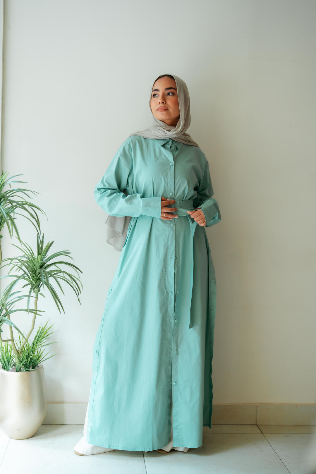 Double Side Buttons Dress