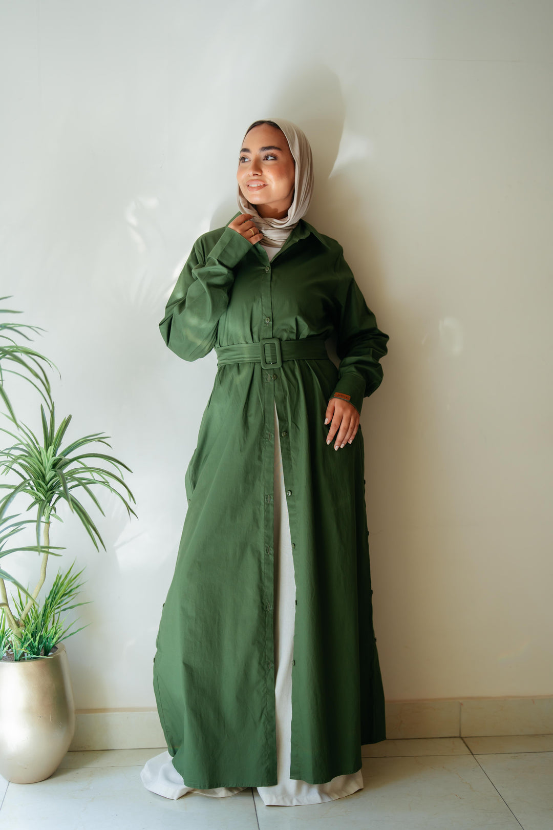 Double Side Buttons Dress