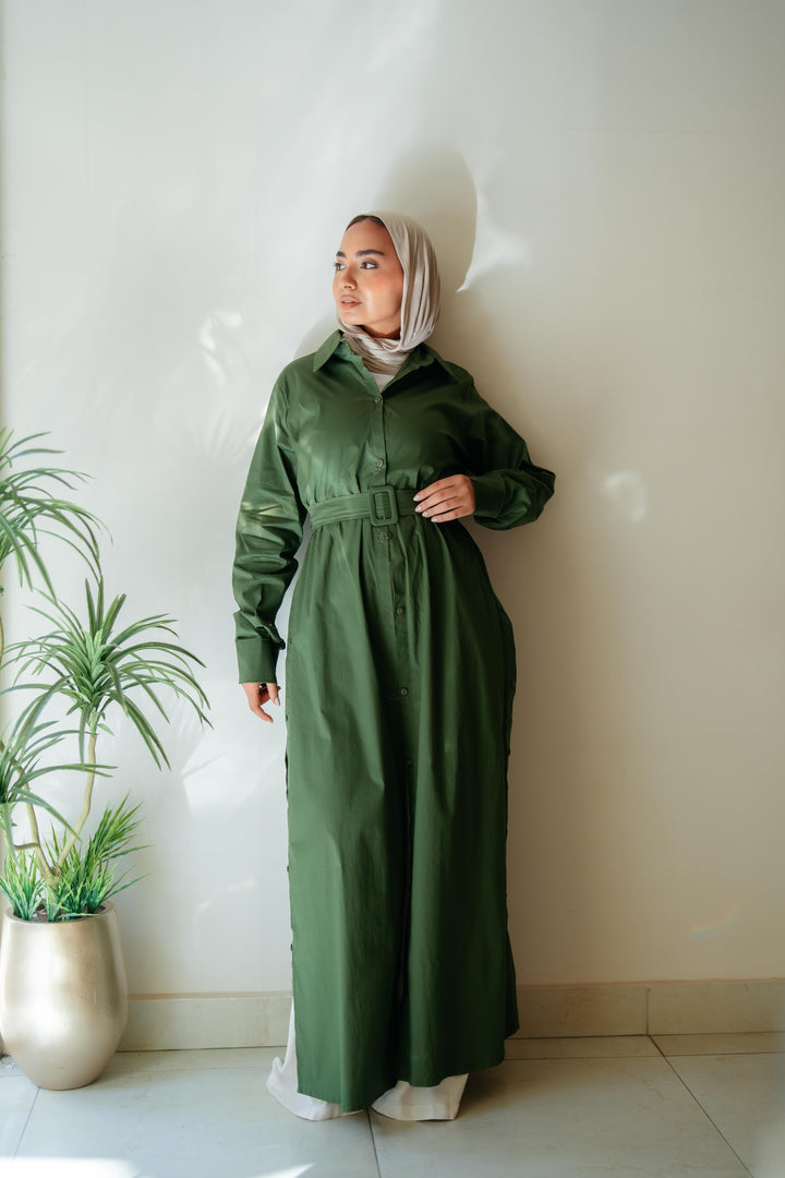 Double Side Buttons Dress