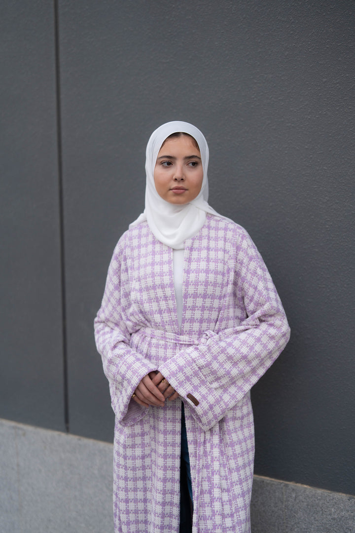 Soft Check Kimono