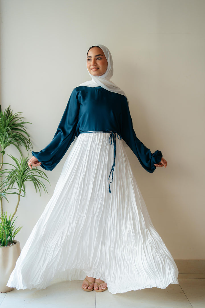 Crinckle Satin Skirt