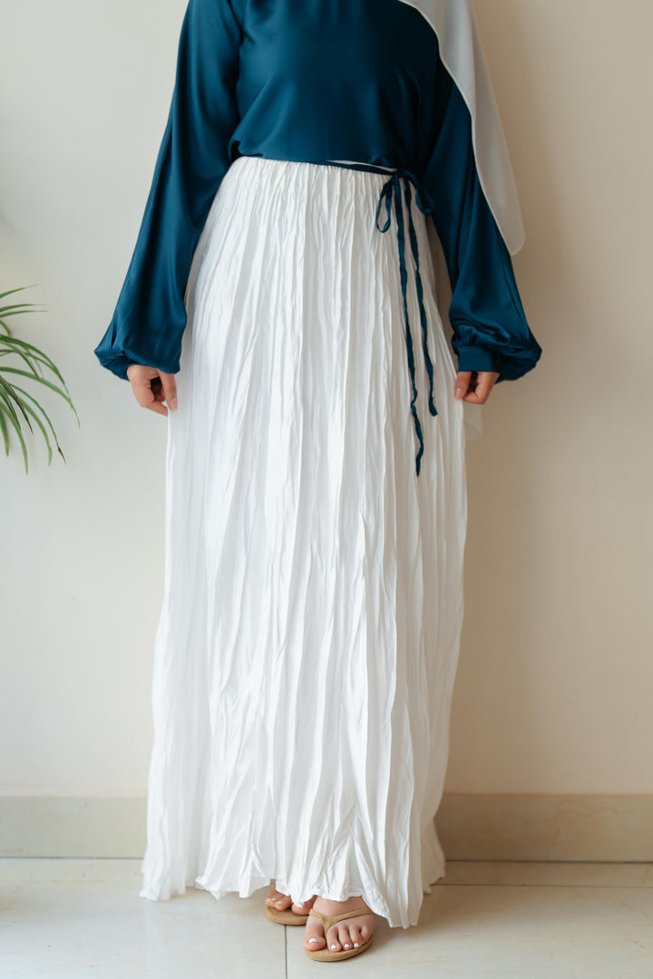 Crinckle Satin Skirt
