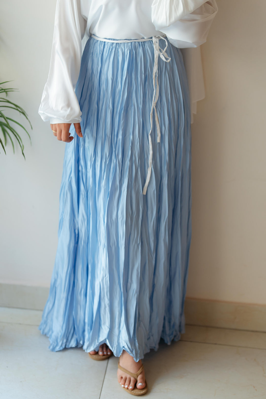 Crinckle Satin Skirt