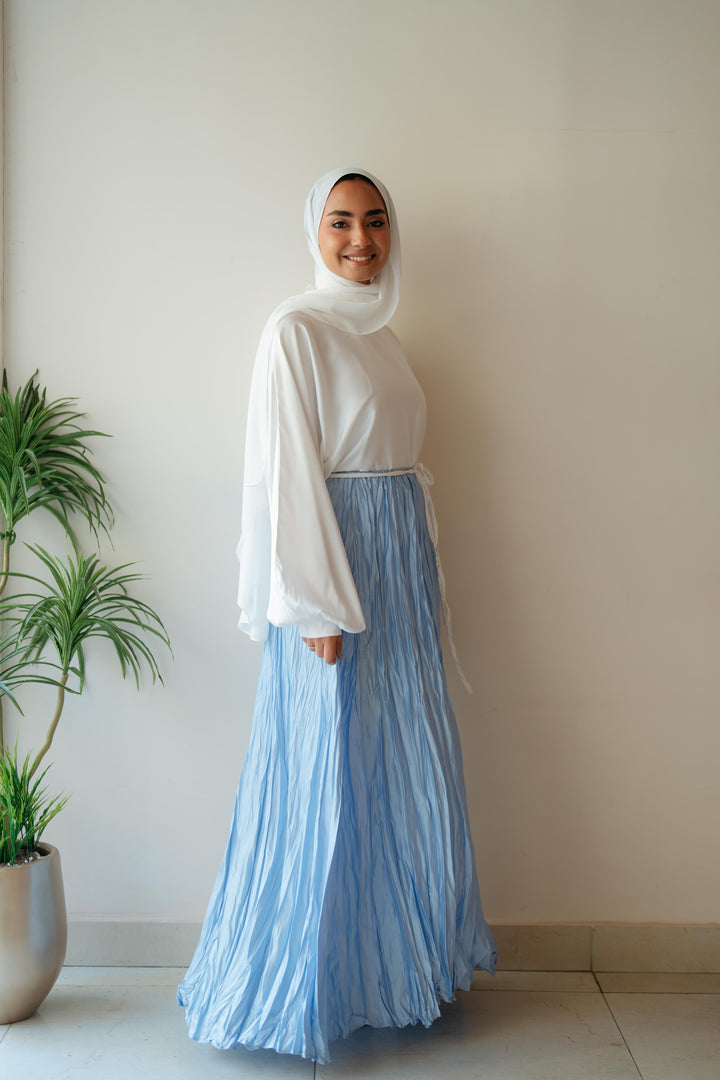 Crinckle Satin Skirt