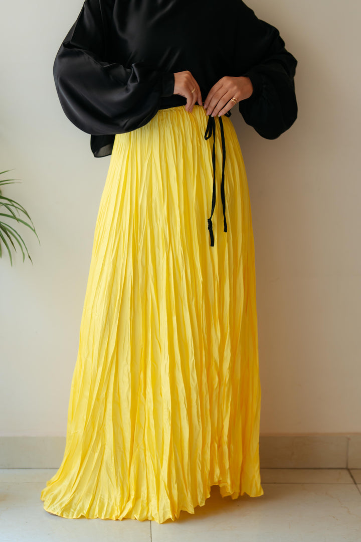 Crinckle Satin Skirt