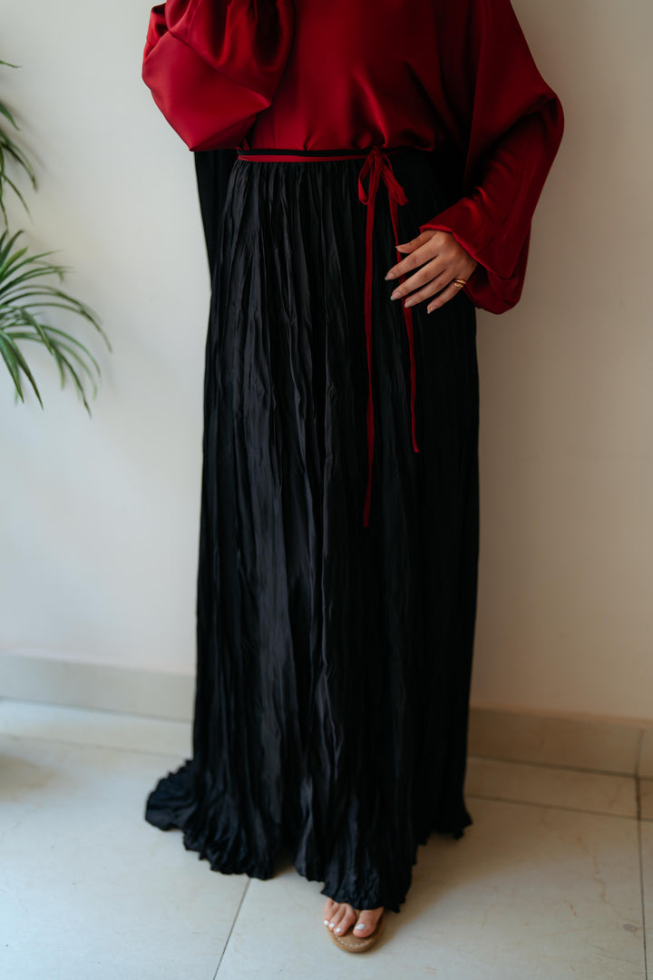 Crinckle Satin Skirt