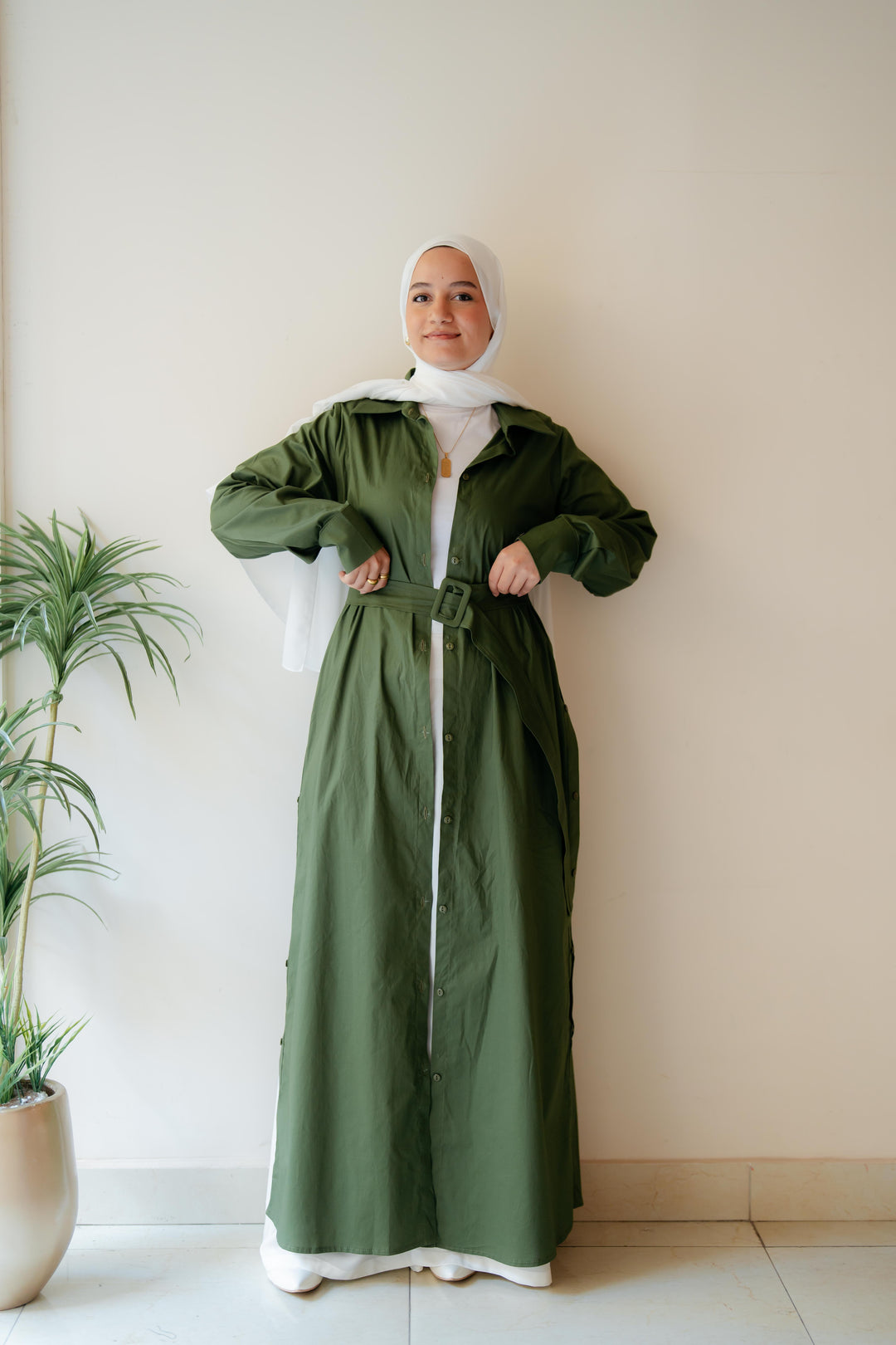 Double Side Buttons Dress