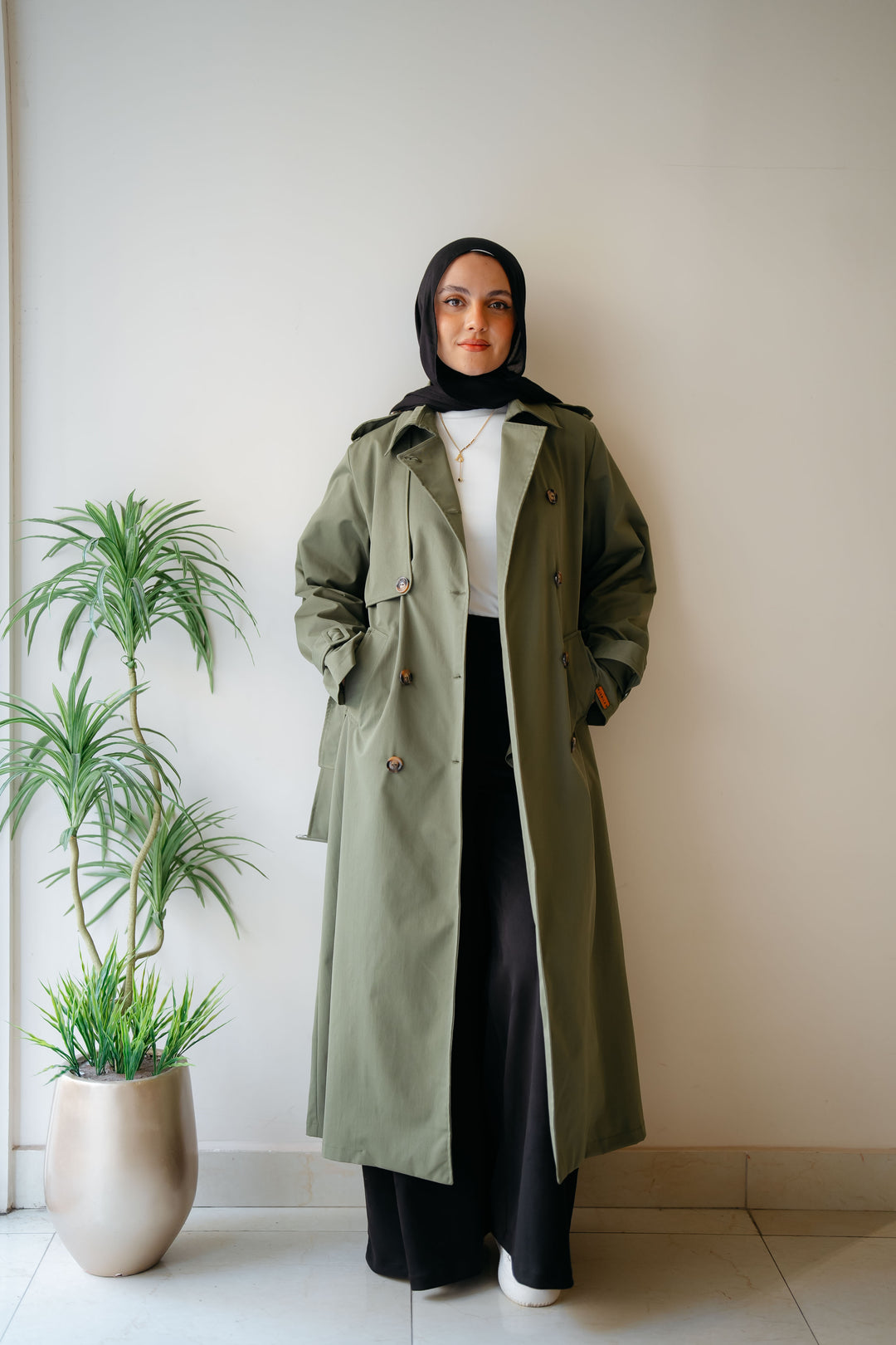 6 Buttons Trench Coat
