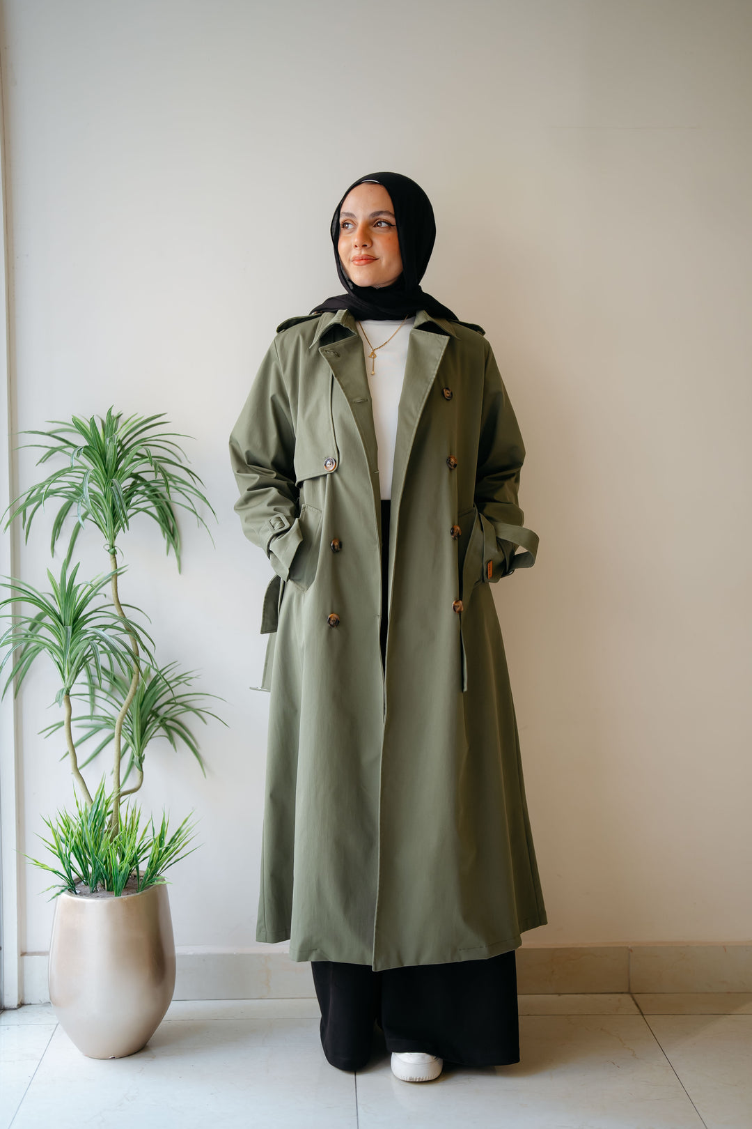 6 Buttons Trench Coat