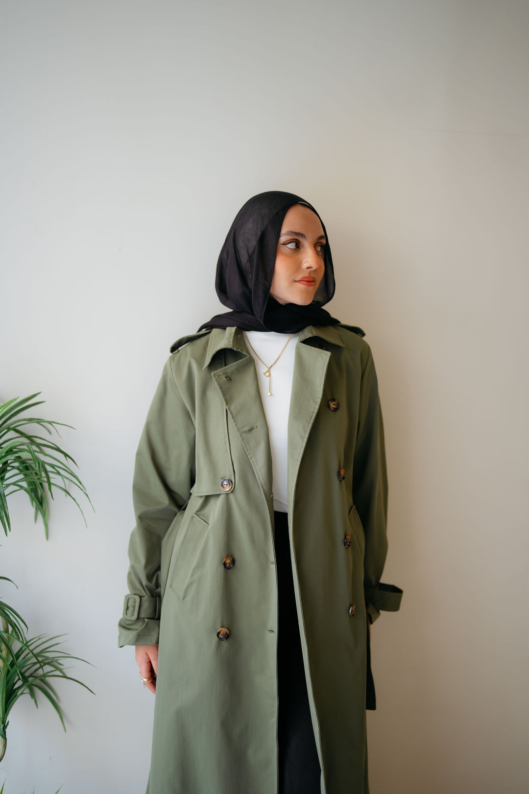6 Buttons Trench Coat
