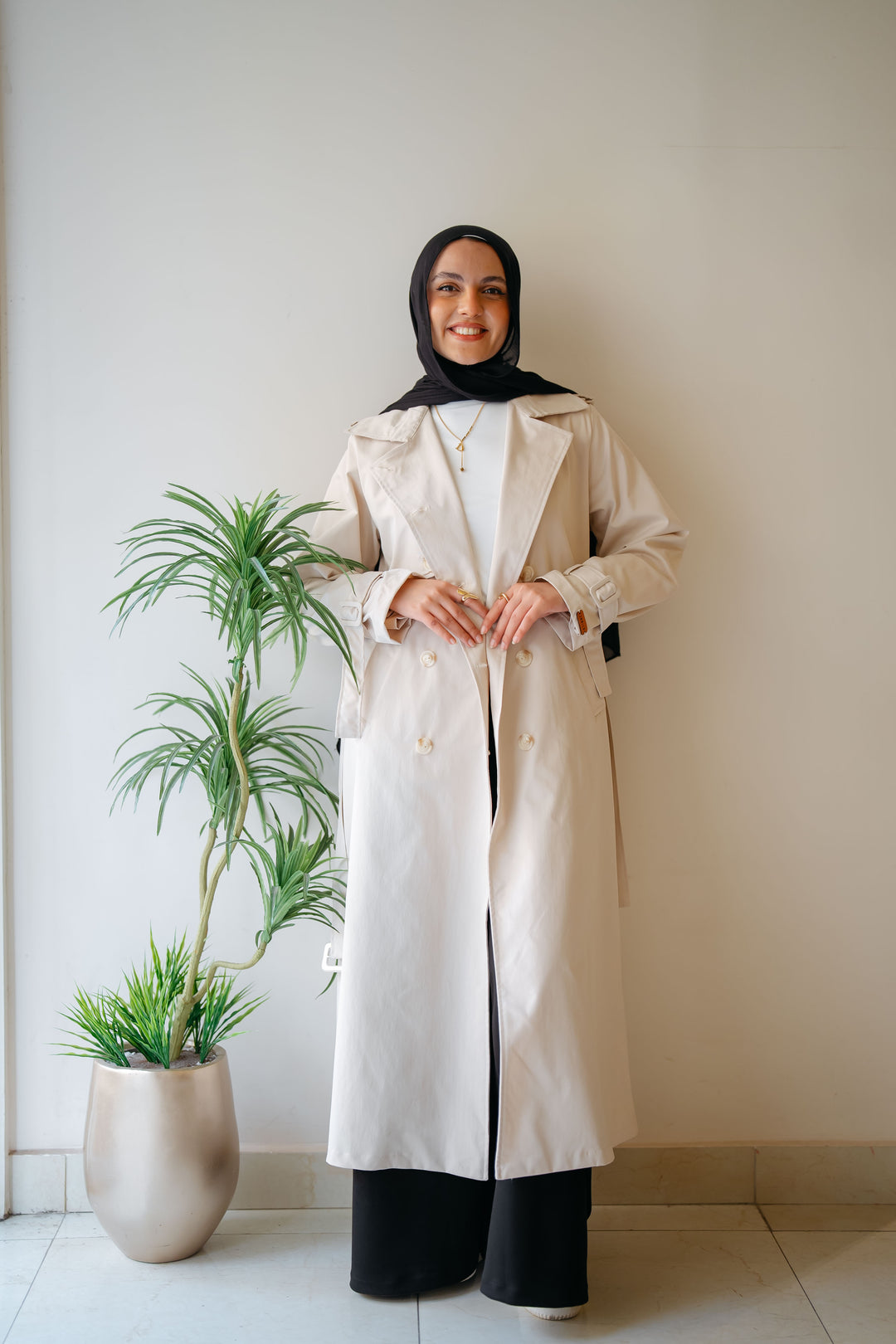 6 Buttons Trench Coat