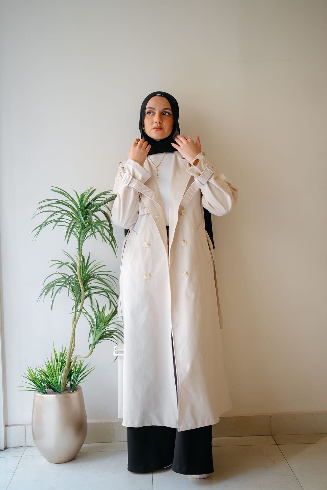 6 Buttons Trench Coat