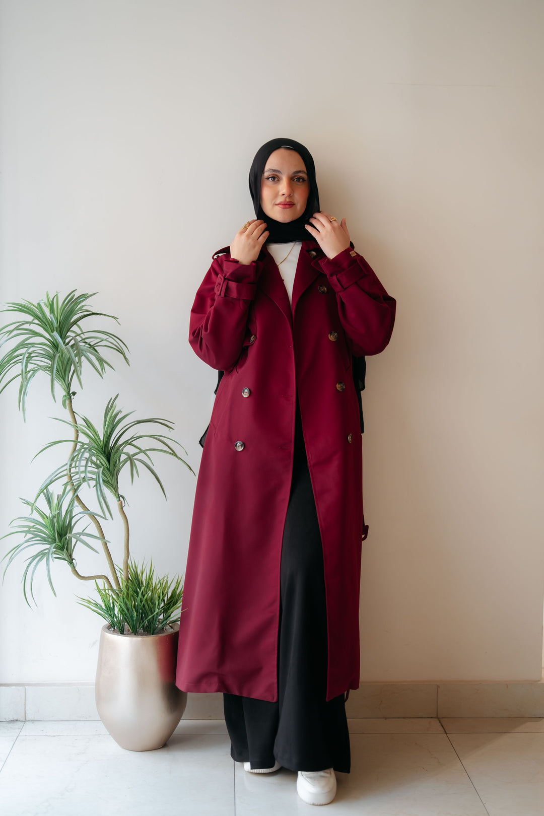 6 Buttons Trench Coat