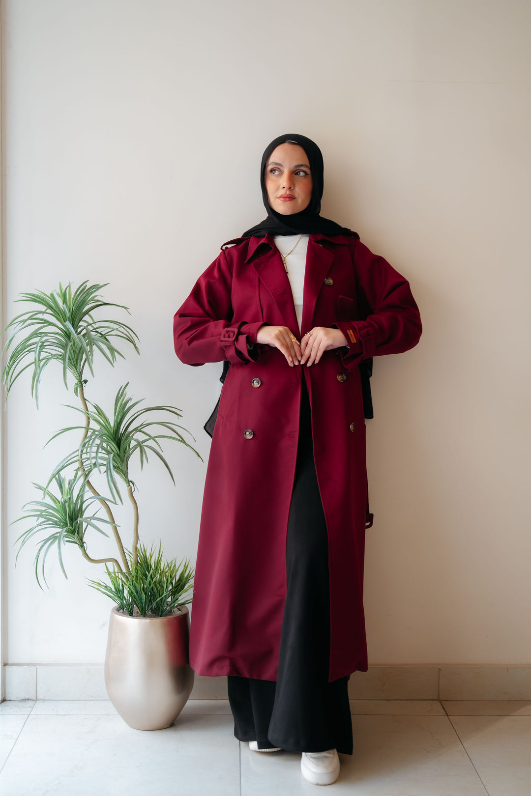 6 Buttons Trench Coat