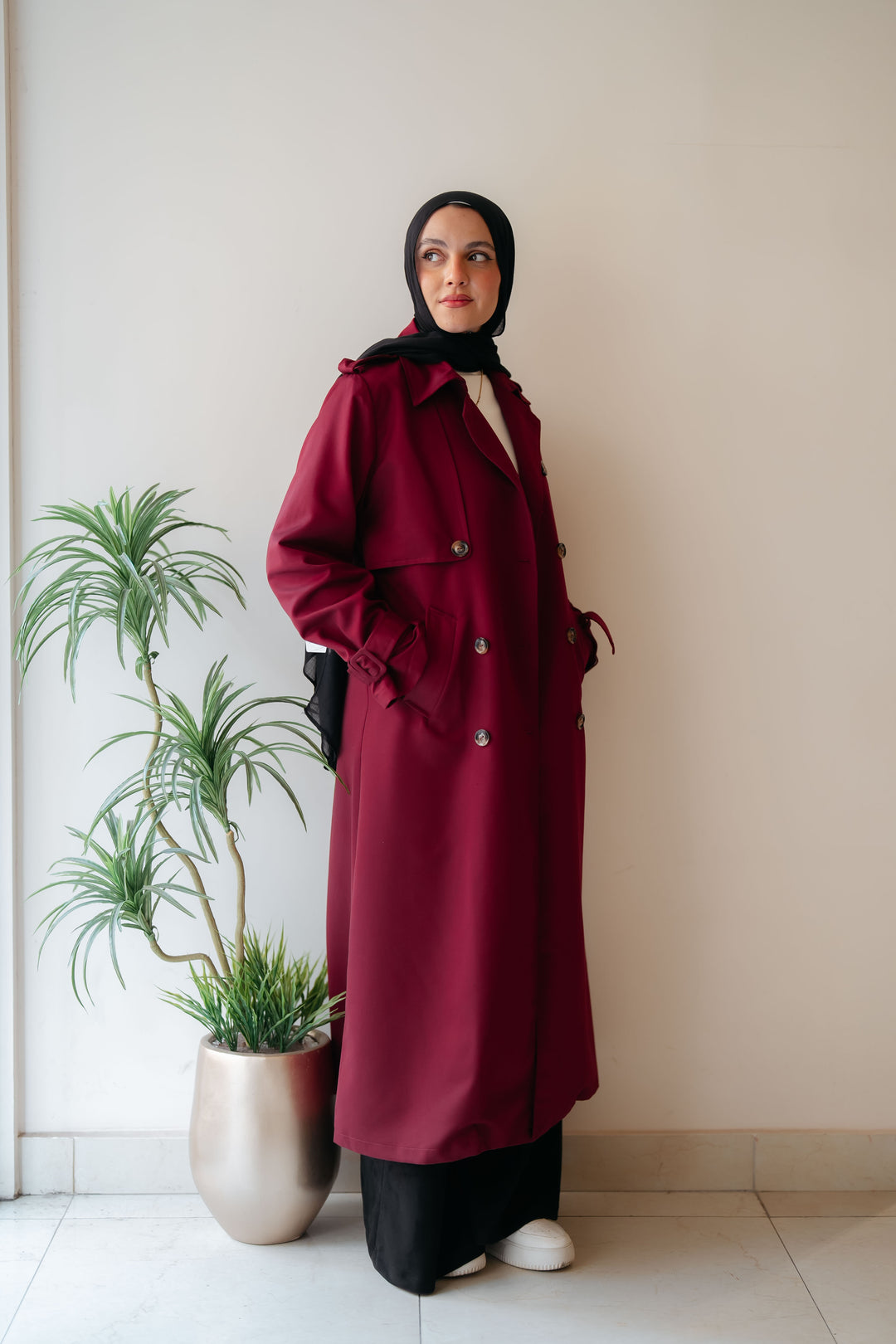 6 Buttons Trench Coat