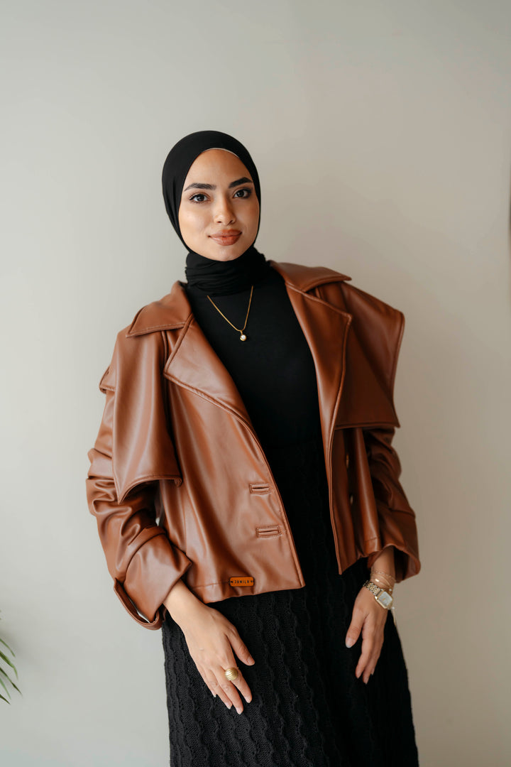 Trench Leather Coat