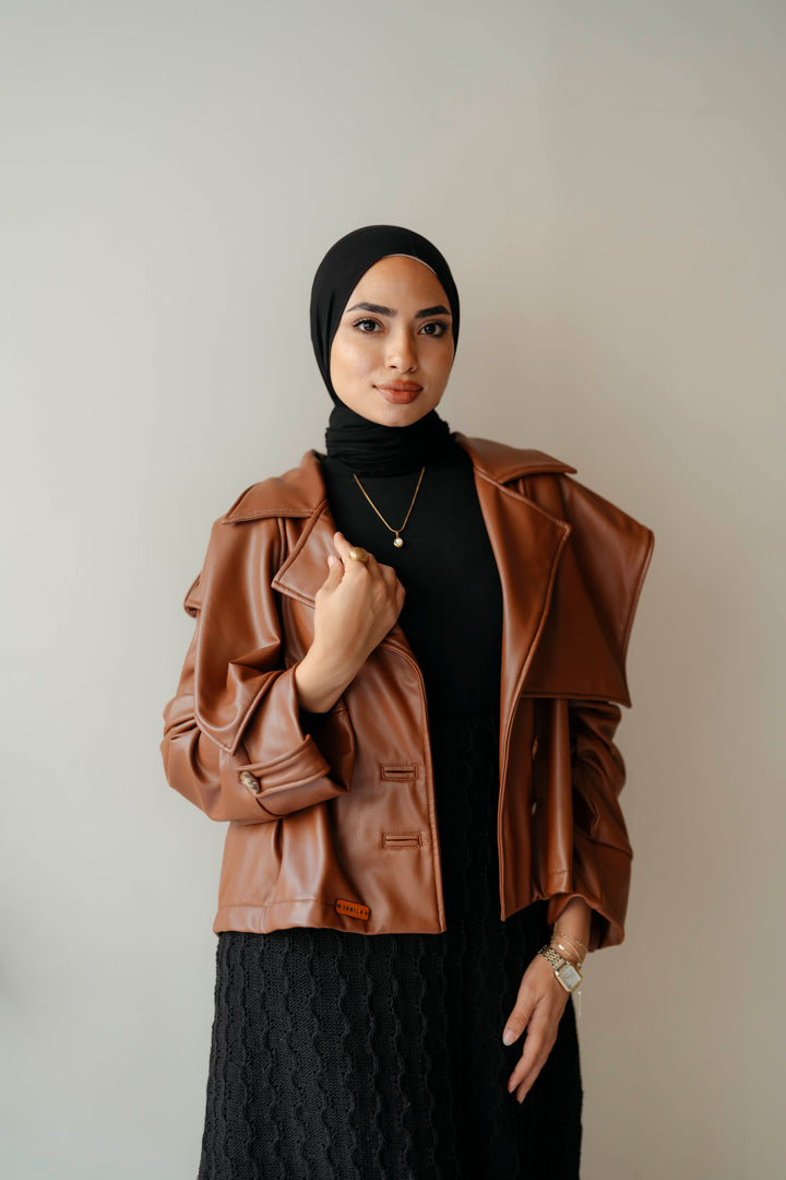 Trench Leather Coat