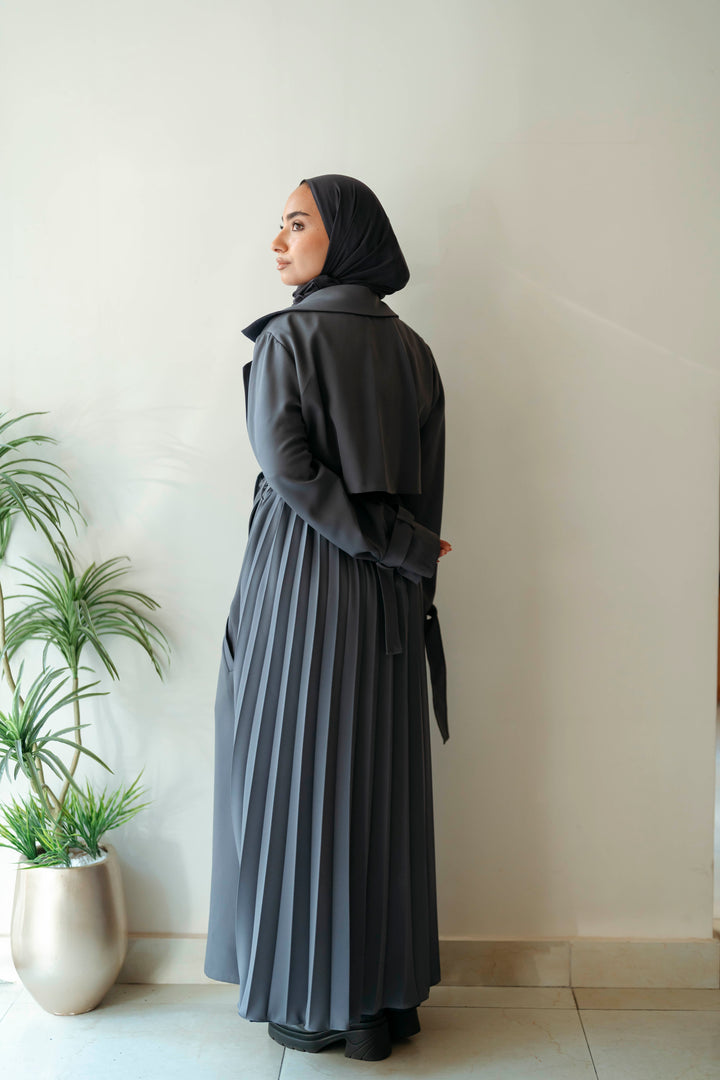 Pleated Trench Coat
