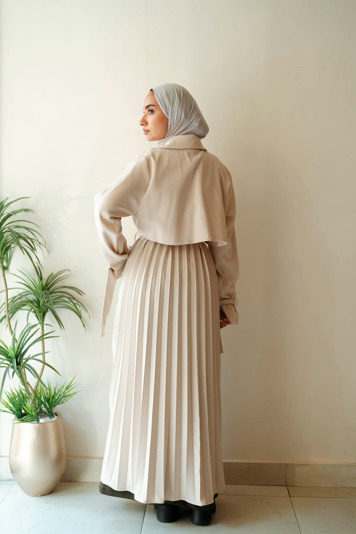 Pleated Trench Coat