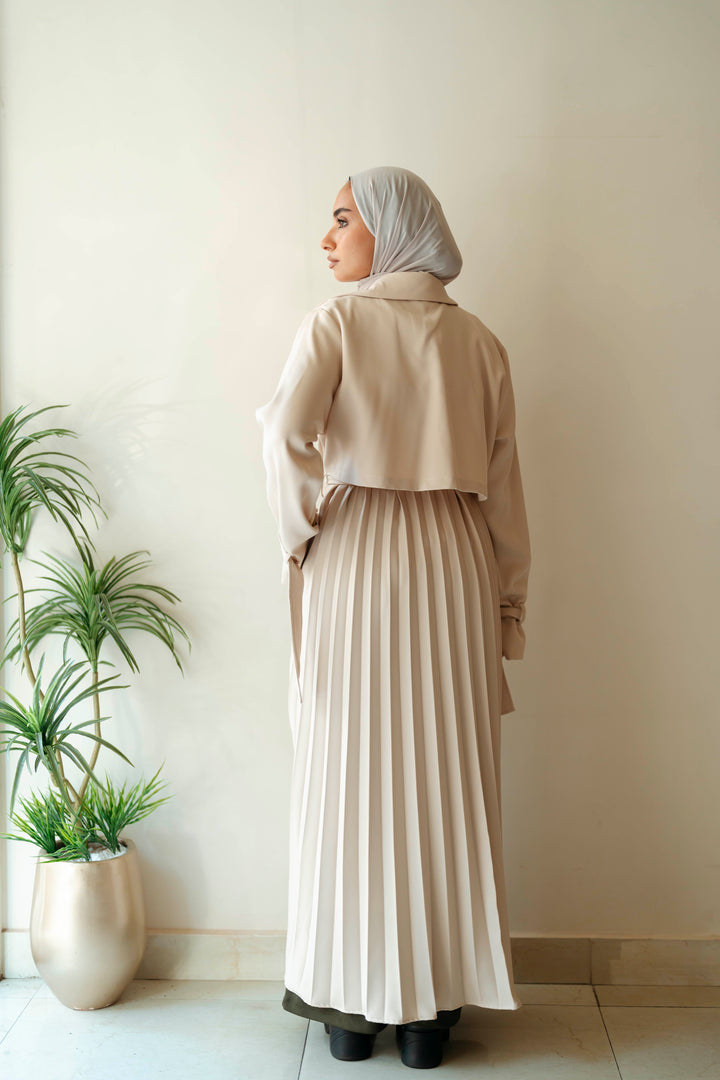 Pleated Trench Coat