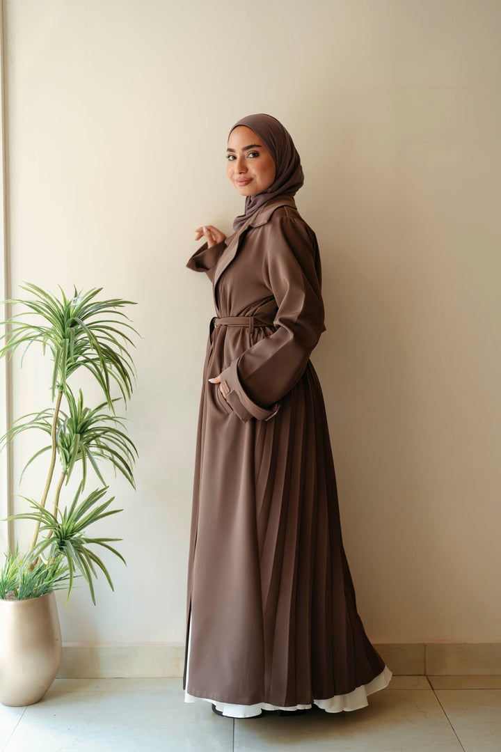 Pleated Trench Coat