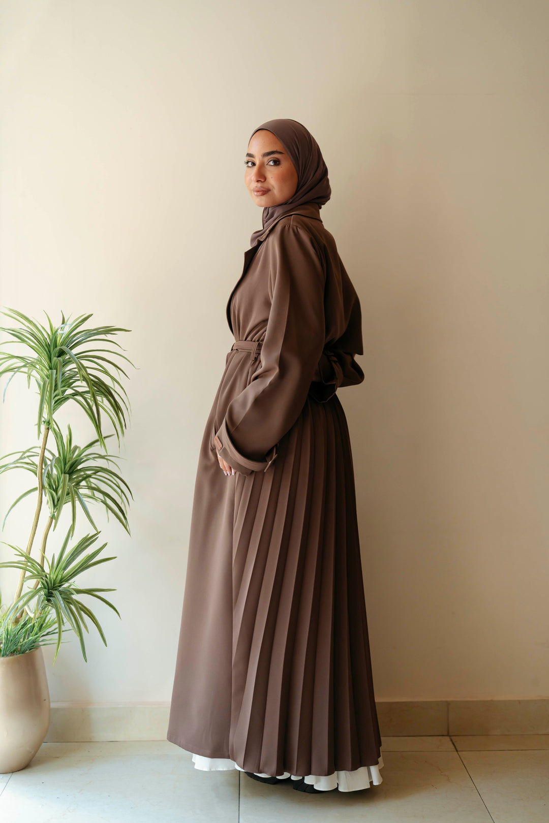 Pleated Trench Coat