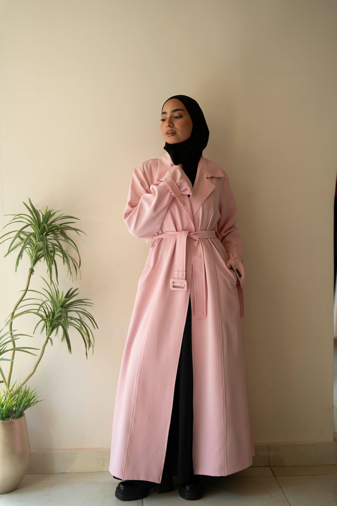 Pleated Trench Coat