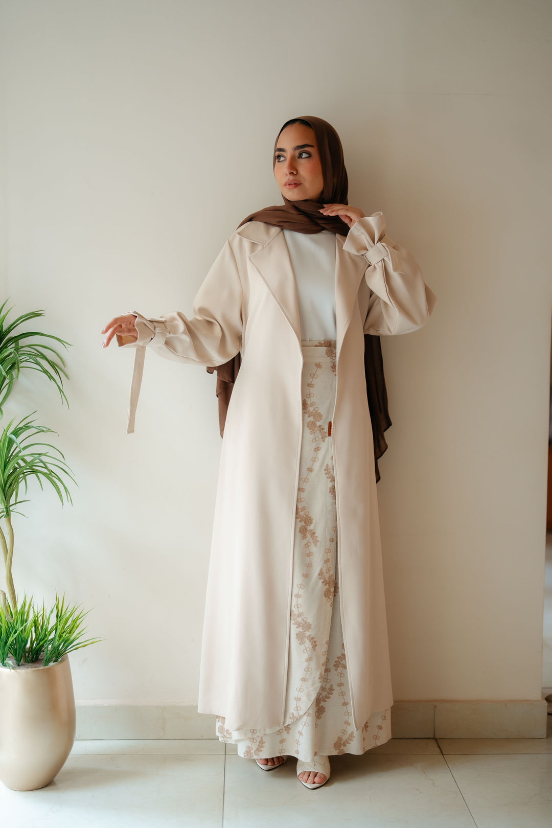 Pleated Trench Coat