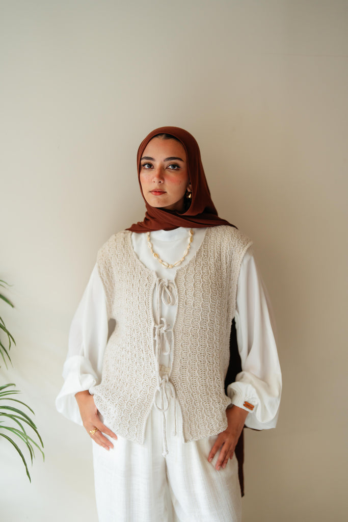 極美品✨dium. melange summer knit vest dium. | DU240529 melange summer knit vest . . 2種類の異なる糸と3