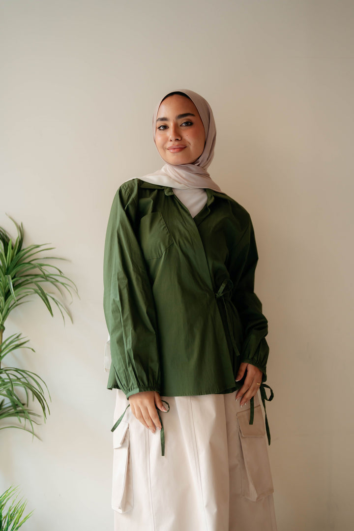 Cross Wrap Blouse